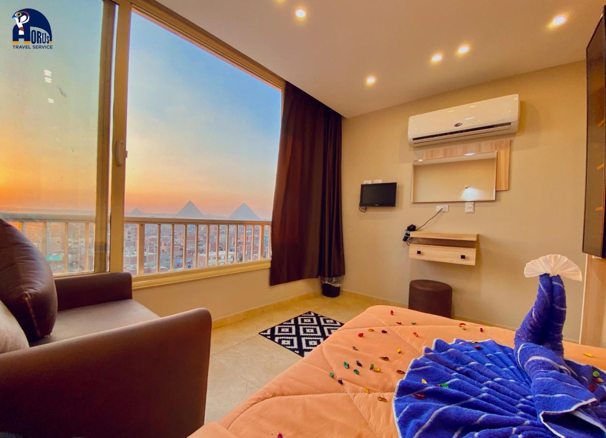 Horus Horizon Inn Pyramids View Kafrat al Jabal ภายนอก รูปภาพ