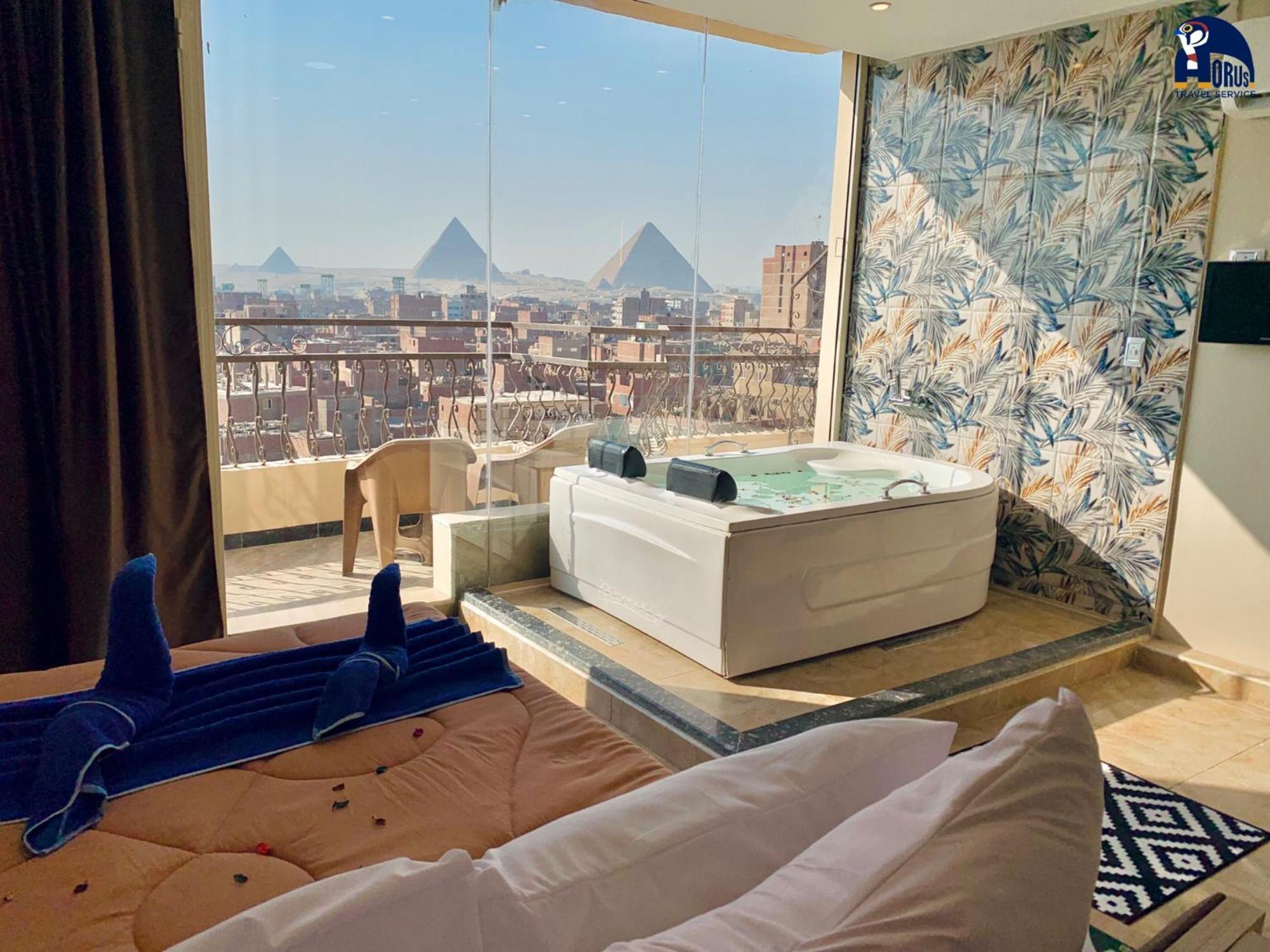 Horus Horizon Inn Pyramids View Kafrat al Jabal ภายนอก รูปภาพ